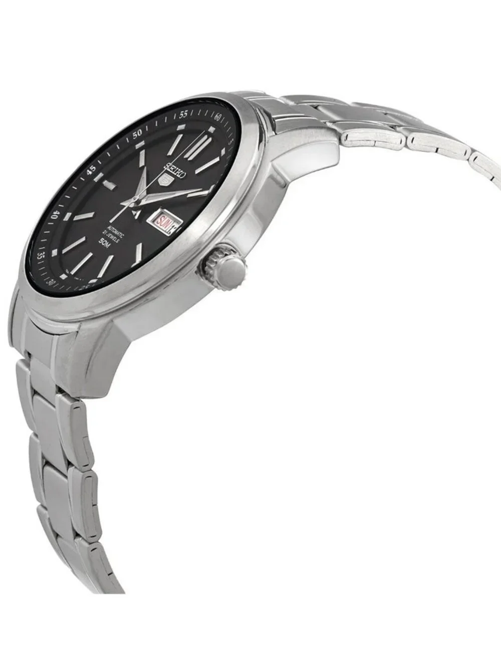 NWT Seiko 5 Automatic Black Dial Men's Watch